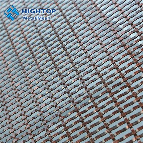 Decorative Antique Brass Finish Crimped Woven Wire Mesh Panels For Movie Theaters China