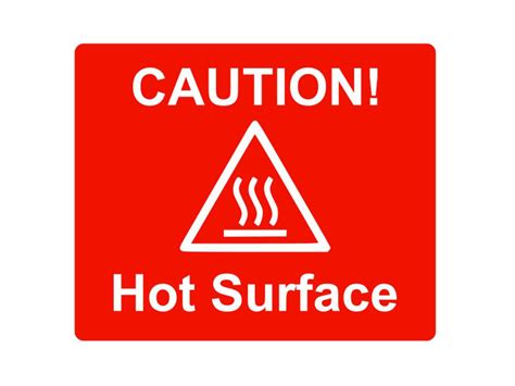 Caution Hot Surface Sign Etsy