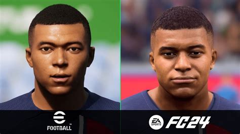 Ea Sports Fc 24 Vs Efootball 2024 Psg Faces Comparison Youtube