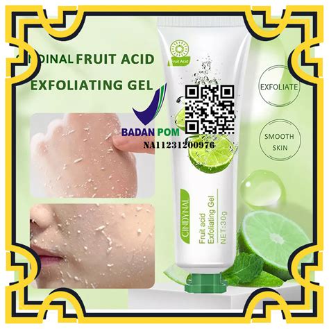 Jual Hs Bpom Cindynal Facial Glowing Peeling Gel Fruit Acid Exfoliating