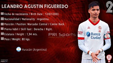 Leandro Figueredo 2 Marcador Central Center Back Huracan 2022