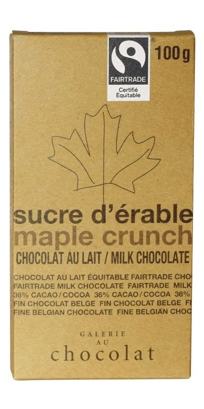 Buy Galerie Au Chocolat Maple Crunch Chocolate Bar At Wellca Free