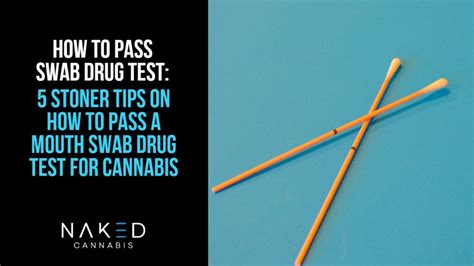 How To Pass A Swab Drug Test Cannabis Smoking Tips