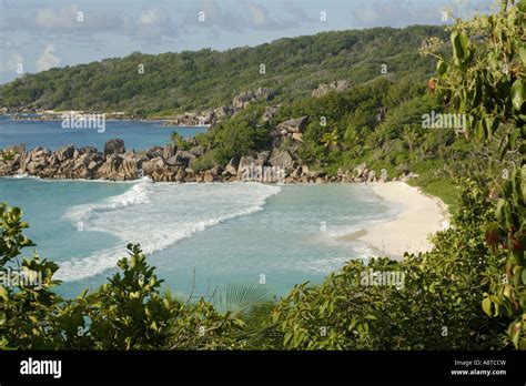 Island La Digue - beach Petit Anse, Seychelles Stock Photo - Alamy