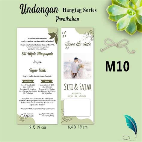 Jual Undangan Pernikahan Hangtag Tali Rami Murah Hang Tag Nikah Unik