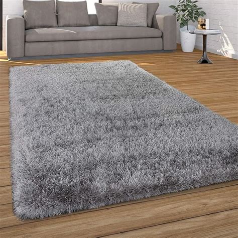 Tapis Shaggy Poils Longs Salon Pastel Fil Doux Uni Dimension X Cm