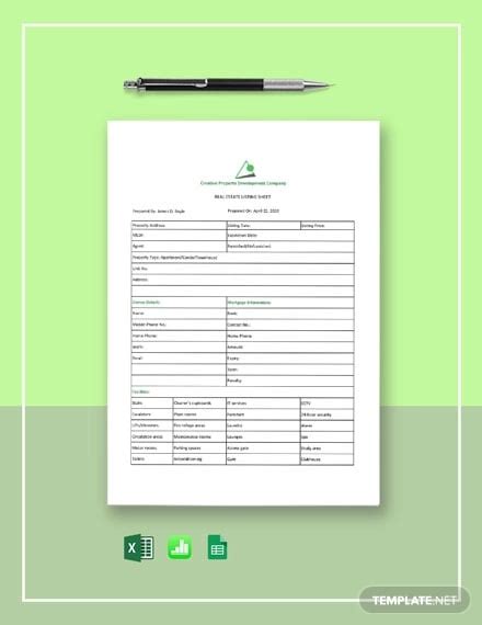 Free Real Estate Listing Templates In Pdf