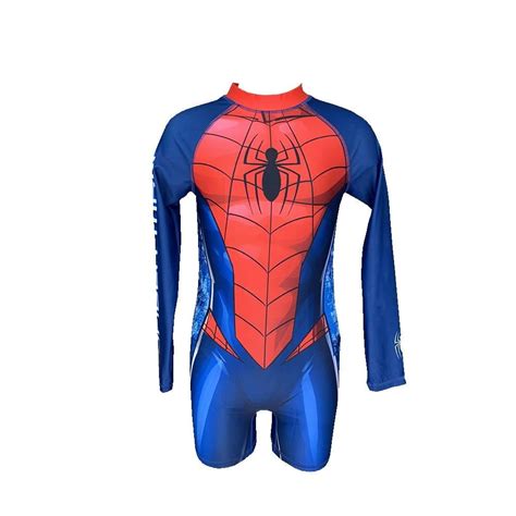 Traje de Baño Spiderman Talla 10 Sustentable de Manga Larga Diseño