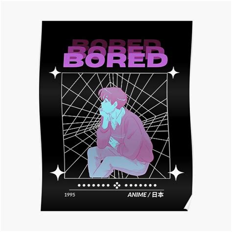 "Anime Boy Bored Aesthetic" Poster for Sale by UrbanWear22 | Redbubble