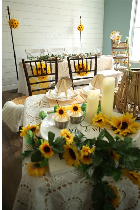 Sunflower Themed Wedding Reception Best Flower Site