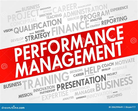 Performance Management Word Cloud Collage Stock Illustration