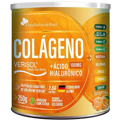 Colágeno Verisol e Ácido Hialurônico 250g Flora Nativa W3 Life