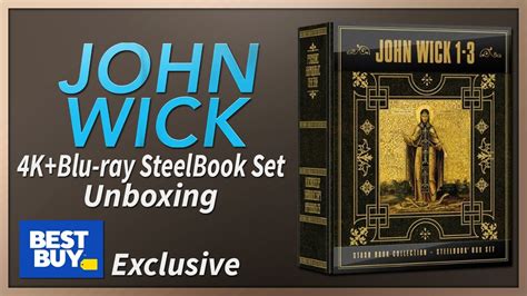 John Wick 1 3 Best Buy Exclusive 4K 2D Blu Ray SteelBook Set Unboxing