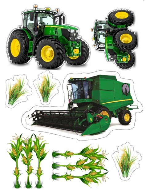 Opłatek na Tort TRAKTOR KOMBAJN Farma dla Rolnika Wydruk Cukrowy A4