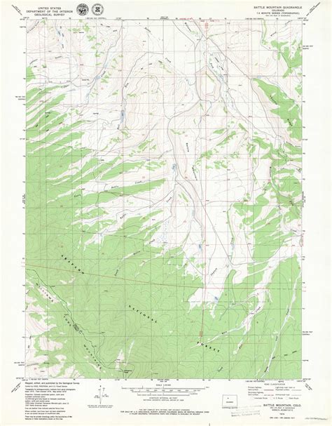 Battle Mountain Quadrangle Colorado Art Source International