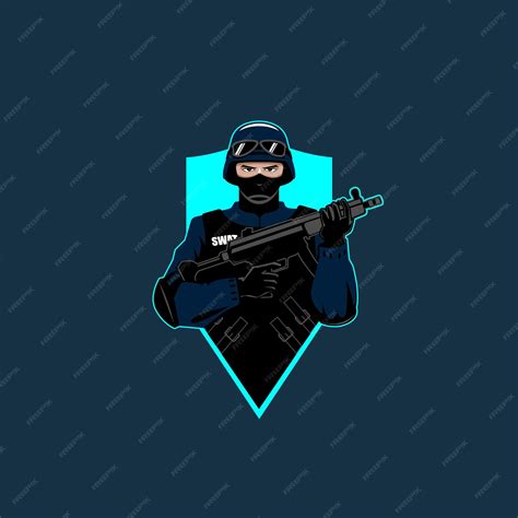 Vetor Do Emblema Do Departamento De Polícia Da Equipe Swat Vetor Premium