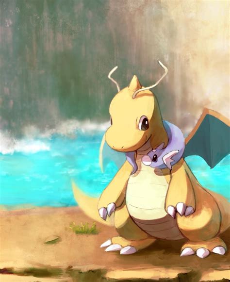 Dragonite And Dratini Pokemon Drawn By Bishamon Usagi Ba Danbooru