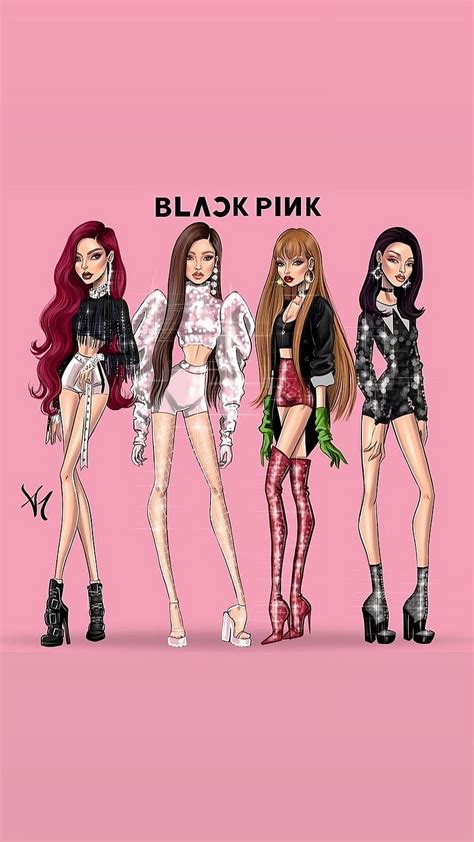 Blackpink Anime Black Pink Girls Black Pink Anime Singers Hd Phone