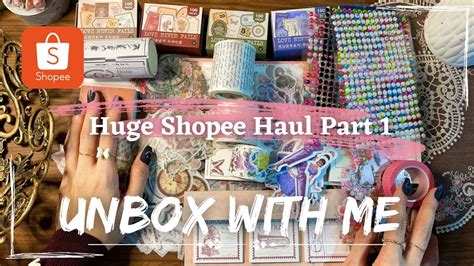 Asmr Aesthetic Unboxing Huge Shopee Haul Part Stationery Haul