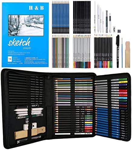 Kit De Arte De Dibujo De Piezas L Pices De Colores Bloc De