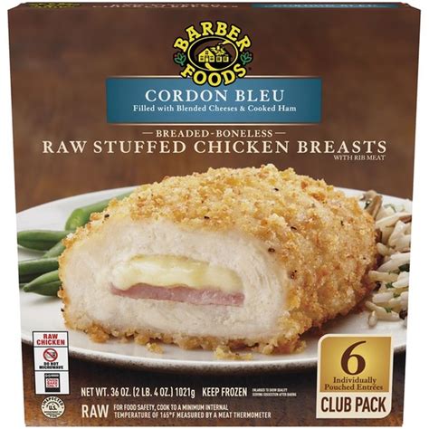 Barber Foods Cordon Bleu Stuffed Chicken Breast 36 Oz From Sams Club