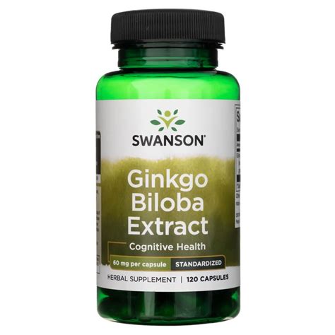 Swanson Ginkgo Biloba Extract 60 Mg 120 Capsules Medpak