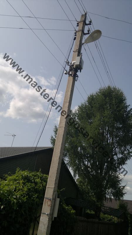 Установка электросчетчиков на столбах и опорах