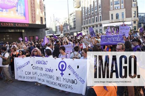 Feminist Protest Against Luis Rubiales Hundreds Of People Attend The