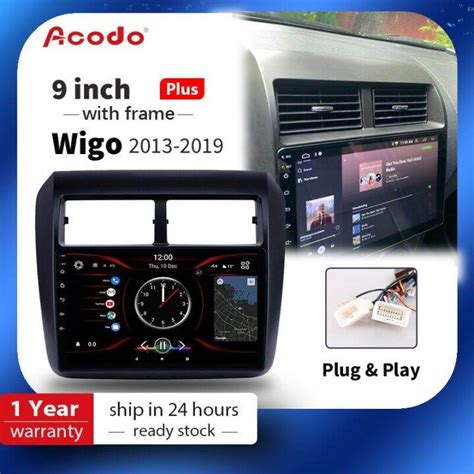 Acodo 2din Android 12 Headunit สำหรับ Toyota Agya Wigo 2013 2019 รถ