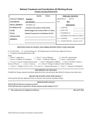 Fillable Online Exposure Draft National Treatement And Coordination E