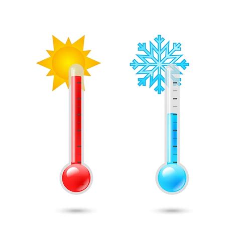 Premium Vector Temperature Weather Thermometers With Celsius And