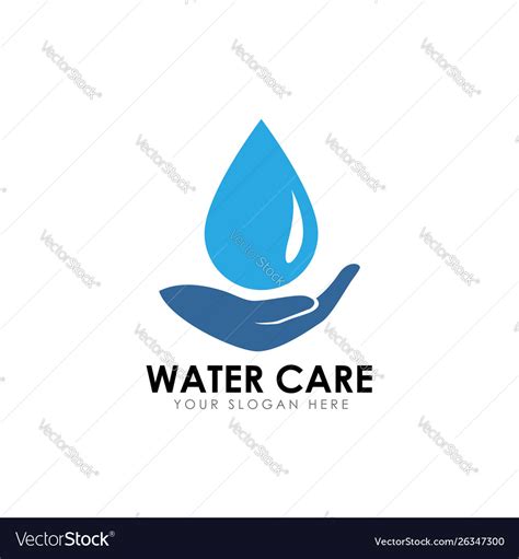 Save water logo design template Royalty Free Vector Image