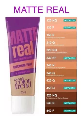 Base Liquida Colortrend Matte Real Avon Ml Mercadolivre