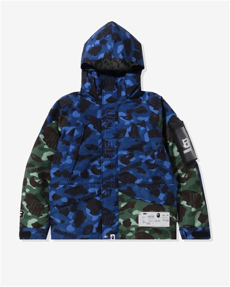 Bape X Undefeated Color Camo Snowboard Jacket Navy Undefeated