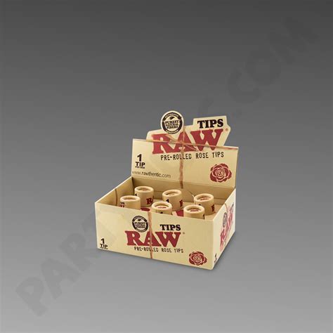 Raw Pre Rolled Rose Tips 1ct 6 Count Box