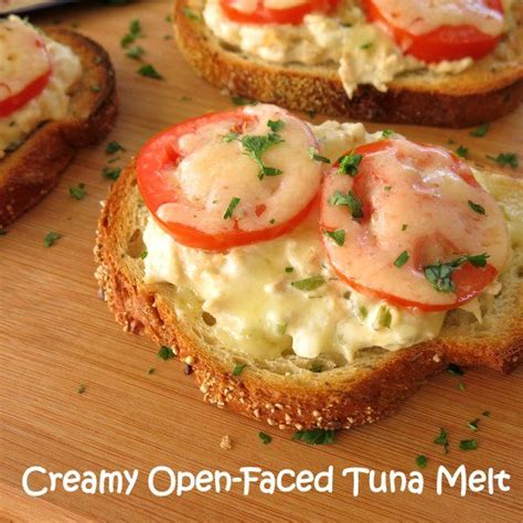 Creamy Open Faced Tuna Melt Sandwich Recipe Melt Recipe Tuna Melt