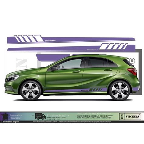 Mercedes Class Bandes Bas De Caisse AMG Violet Autocollants Stickers