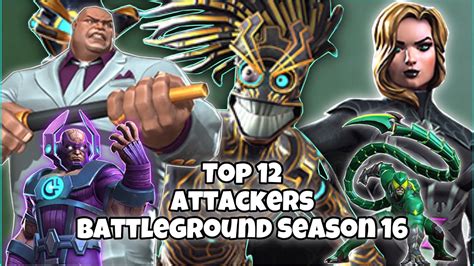 Top 12 Attackers Battleground Season 16 Mcoc Youtube