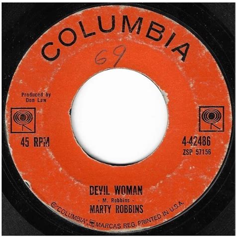 Robbins Marty Devil Woman Columbia 4 42486 Single 7 Vinyl