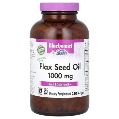 Bluebonnet Nutrition Organic Flax Seed Oil 1 000 Mg 250 Softgels 250 Count Fry’s Food Stores