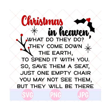 Christmas In Heaven Svg Christmas Saying Svg Jesus Christm Inspire