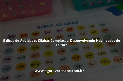 Plano De Aula Silabas Complexas Ano Babookid