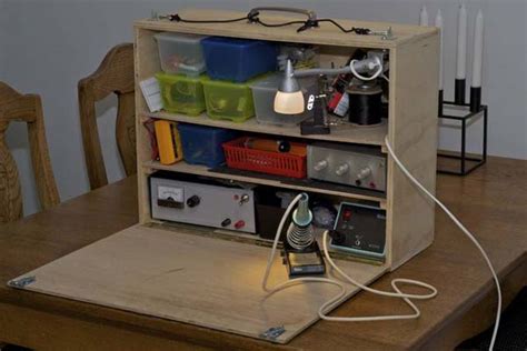 Portable electronics desk | Make: