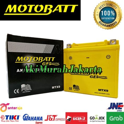 Aki Motor Suzuki Thunder 125 Motobatt MTX9 Aki Kering Aki Gel