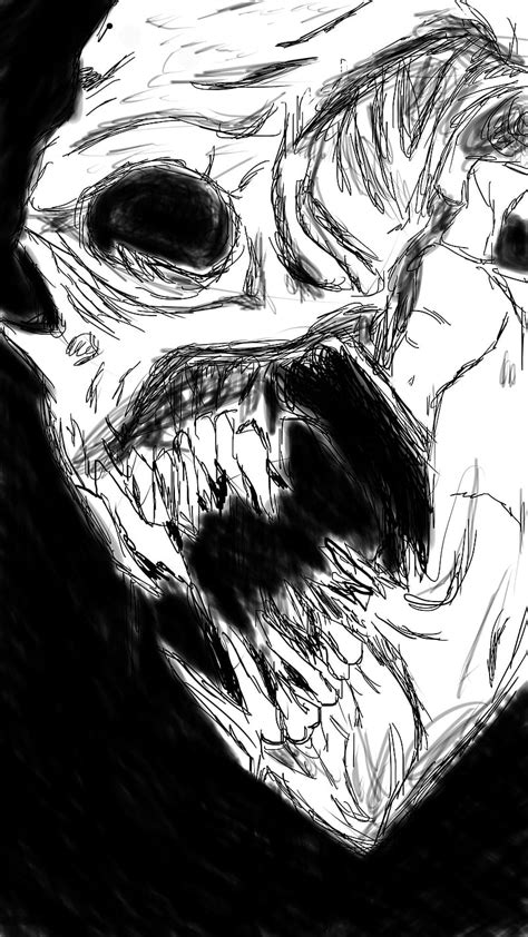 Demons Head Sketch Demon Drawing God Skull Guerra Hd Phone