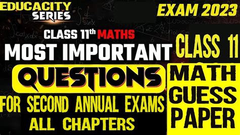 St Year Math Guess Paper Th Maths Important Questions Guess Paper