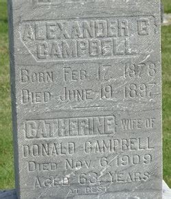 Alexander G Campbell M Morial Find A Grave