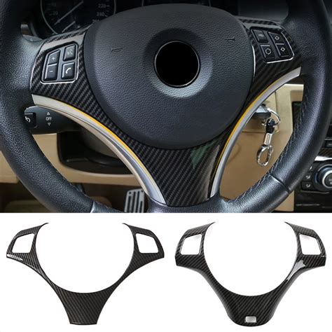 Carbon Fiber Car Steering Wheel Panel Decoration Cover Trim Moulding