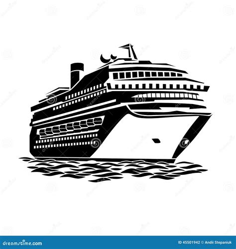 Großes Kreuzfahrtschiff vektor abbildung Illustration von marine