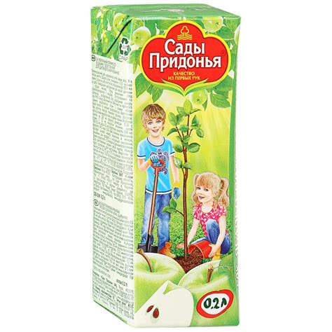 Сок сады придонья 0.2л тп яблоко зеленое б/сахара – купить по цене ...